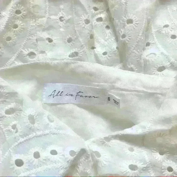 All in Favor White Ruffle Eyelet Jumpsuit - Picture 14 of 16